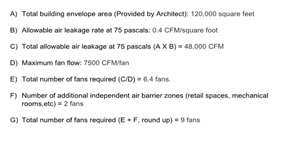 Picture of a Sample Fan Calculation. with a note that all items represented in red are to be confirmed with project design team and fan manufacturer. Picture of a Sample Fan Calculation. with a note that all items represented in red are to be confirmed with project design team and fan manufacturer.