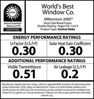 Picture showing NFRC Manufactured Label describing that each manufactured (factory-assembled) fenestration product must have a clearly visible temporary label attached to it which is not to be removed before inspection by the enforcement agency. The manufacturer rates and labels its fenestrations products for U-factor, SHGC and VT. Picture showing NFRC Manufactured Label describing that each manufactured (factory-assembled) fenestration product must have a clearly visible temporary label attached to it which is not to be removed before inspection by the enforcement agency. The manufacturer rates and labels its fenestrations products for U-factor, SHGC and VT.