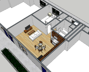 Figure 13: Garden Style Multifamily: 1st Floor, 1-Bedroom Apartment Figure 13: Garden Style Multifamily: 1st Floor, 1-Bedroom Apartment
