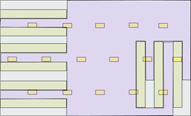Comparison of Skylit Area for Calculating Minimum Skylit Area and the Skylit Daylit Zone for Controlling Luminaires in §130.1(d). Skylit daylit zone (§130.1(d)) for controlling luminaires is limited by racks blocking daylight Comparison of Skylit Area for Calculating Minimum Skylit Area and the Skylit Daylit Zone for Controlling Luminaires in §130.1(d). Skylit daylit zone (§130.1(d)) for controlling luminaires is limited by racks blocking daylight