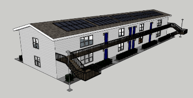 Figure 11: Garden Style Multifamily: South (Front) and West (Left) Elevations Figure 11: Garden Style Multifamily: South (Front) and West (Left) Elevations