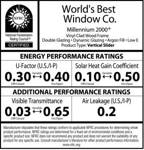 Picture showing Dynamic Glazing NFRC Label Picture showing Dynamic Glazing NFRC Label