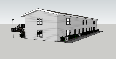 Figure 12: Garden Style Multifamily: North (Rear) and East (Right) Elevations