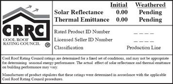 CRRC product label and information